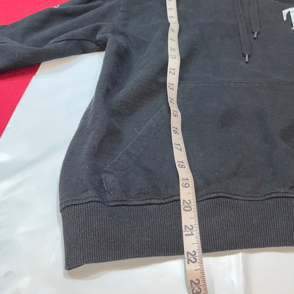 True Religion BLACK HOODIE Horseshoe Pullover Hooded SWEATSHIRT silver Graphic M - Picture 4 of 13